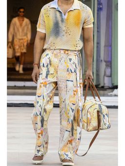 MANDIRA WIRK - Peach Trouser with Belt