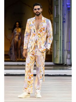 MANDIRA WIRK - Printed Trouser with Belt