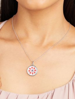 Mia by Tanishq - Multi-Color Petal Pop Mother Of Pearl Silver Necklace