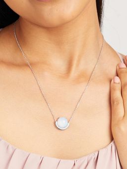 Mia by Tanishq - Blue Dream Silver Necklace