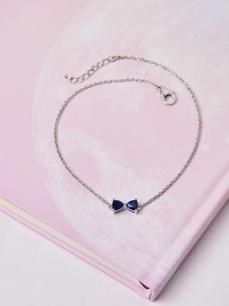 Mia by Tanishq - Blue Aqua Flick Silver Anklet