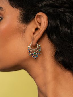 Shaya by CaratLane - 925 Silver Shaya by CaratLane Multi-Color Owning My Sassy Spirit Hoop Earrings Crafted In