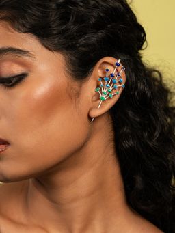 Shaya by CaratLane - Multi-Color Owning My Sassy Spirit Earcuffs Crafted In 925 Silver