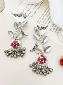 Abdesigns - Multi-Color High Quality German Silver Earrings