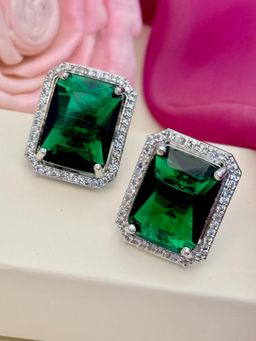 Abdesigns - High Quality Emerald Teal Hanging Earrings