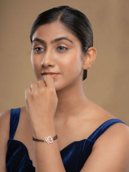 Sica Jewellery - 925 Silver Ekomkar Hand Mangalsutra Bracelet