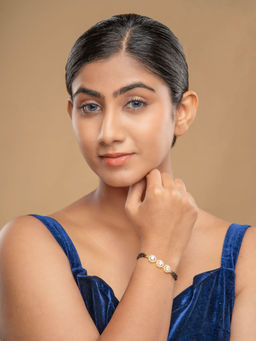 Sica Jewellery - 925 Silver Halo Solitaire Hand Mangalsutra Bracelet