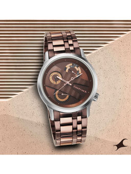 Fastrack - Exuberant 3281KM03 Brown Dial Multifunction Analog Watch for Men