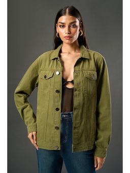 FREAKINS - Olive Revive Denim Trucker Jacket
