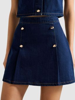 Forever New - Elise Mini Denim Blue Skirt