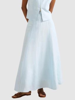 Forever New - Georgina Petite Godet Blue Maxi Skirt