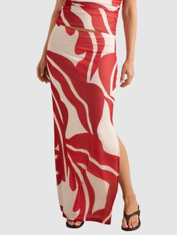 Forever New - Mia Mesh Red Maxi Skirt
