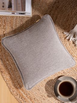 Maspar - Grey Solid Soft Cotton Square Cushion Cover