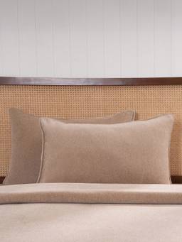 Maspar - Beige Solid Standard Cotton Pillow Covers (Pack of 2)