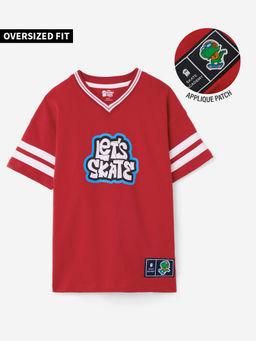 The Souled Store - Originals- Let's Skate Young Boys Oversized T-Shirt