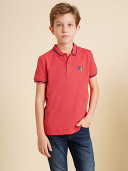 Jack & Jones Junior - Boys Regular Fit Red T-Shirt