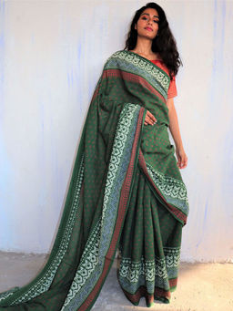 Chidiyaa - Butterfly Girls Titlee Handblockprinted Cotton Saree