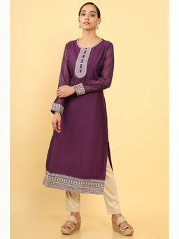 Soch - Women Green Chanderi Embellished-sequined Kurta