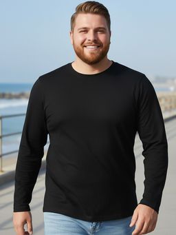 Bewakoof - Men's Black Plus Size T-shirt