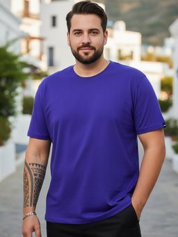Bewakoof - Men's Blue Plus Size T-shirt