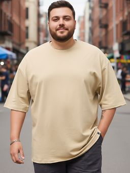 Bewakoof - Heavy Duty 1.0 Men's Ginger Root Oversized Plus Size T-shirt
