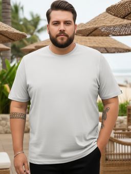 Bewakoof - Men's Vapour Blue Plus Size T-shirt