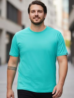 Bewakoof - Men's Pool Blue Plus Size T-shirt