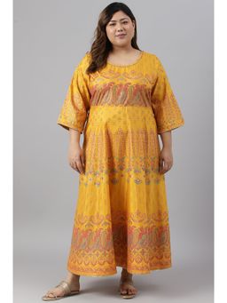W - Yellow Paisley Dress