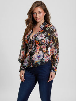Guess - Floral Print Chiffon Top