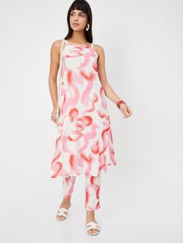 max - Women Pink Cotton Blend Printed Kurta and Pant
