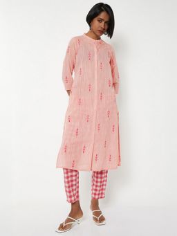 max - Women Pink Cotton Printed Kurta and Pant