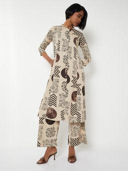 max - Women White Rayon Floral Print Kurta and Pant