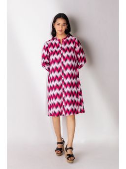 etre comfortwear - Women Pink Rose Prism A-Line Dress