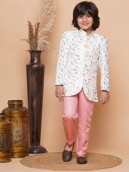 AJ Dezines - Boys Peach Sherwani With Pant (Set of 2)