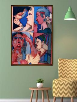 The Art House - Abstract Painting Multicolor (40X30 Inches)