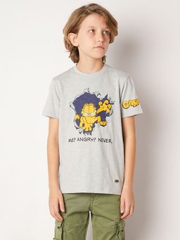 Jack & Jones Junior - Garfield Printed Grey T-Shirt