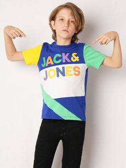 Jack & Jones Junior - Colourblocked Cotton Multi-Color T-Shirt
