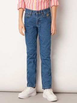 Jack & Jones Junior - Washed Cotton Mid Rise Blue Jeans