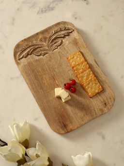 Revive Home - Flower Design Hand Carved Cheese Cum Chopping Board