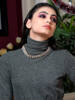 Odette - Artificial Crystal Layered Statement Necklace