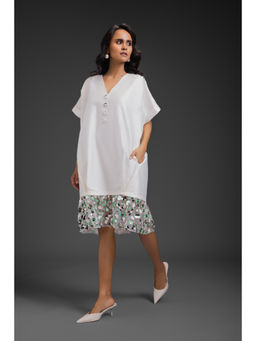 Deepika Arora - Womens White Knee Dress