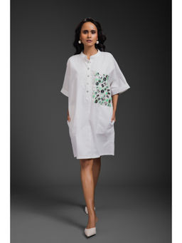 Deepika Arora - Womens White Knee Dress