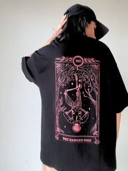 SPELL BY SMOKESHOW - The Hanging Man Black Oversized Puff Print T-shirt