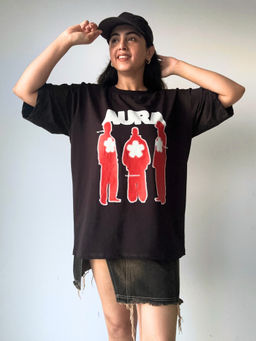 SPELL BY SMOKESHOW - Aura Black Oversized T-shirt