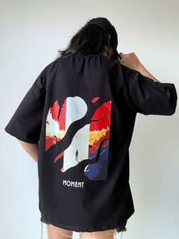 SPELL BY SMOKESHOW - Dark Tranquillity Black Oversized T-shirt