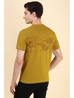 Allen Solly - Men Olive Solid Crew Neck T-Shirt