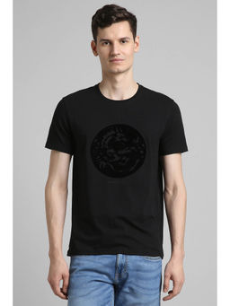 Simon Carter - Men Black Crew Neck Half Sleeves T-Shirt