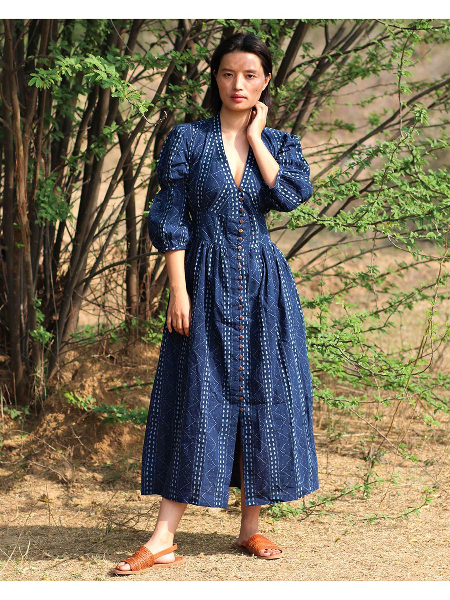 chidiyaa Blue Cotton Dress-picture-23