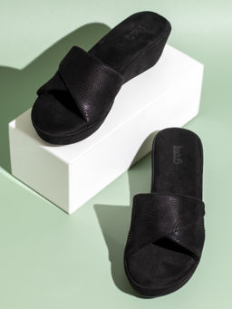 Inc.5 - Women Black Casual Wedges