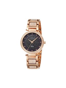Strand by Obaku - Black Dial With Crystals Womens Watch - S713LXVNSV-DB